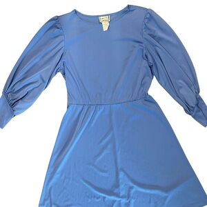 Vintage Chapter Two Soft Periwinkle Blue Long Sleeve Dress Made in the USA